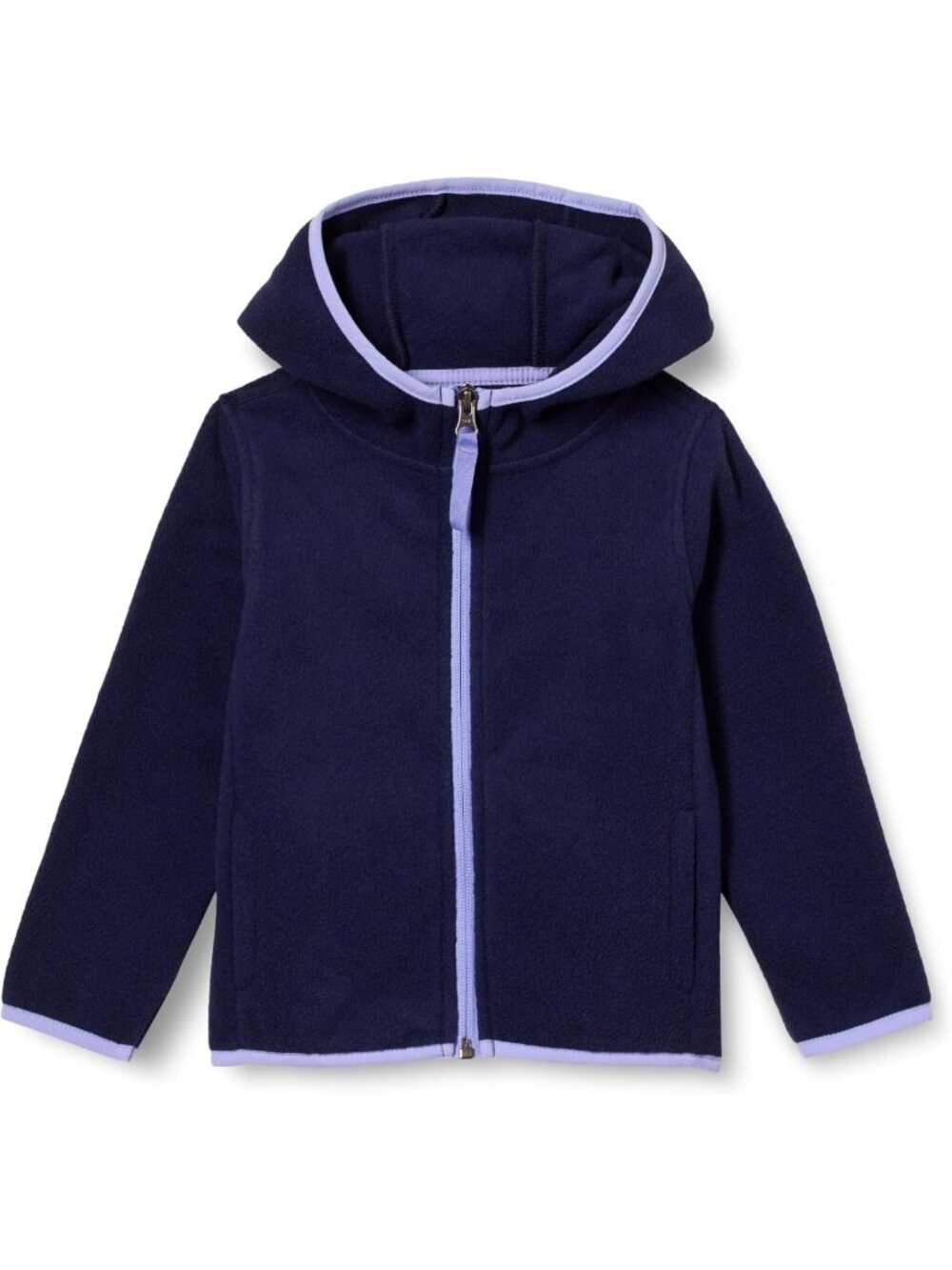 Lightweight Fleece Full-Zip Hooded Jacket for Girls & Toddlers - Spring